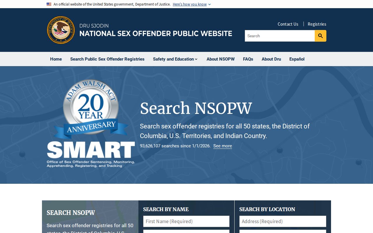 National search for Greenville County sex offender registry research